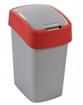 CURVER Cos de gunoi &quot;FLIP BIN&quot; 9 L argintiu / rosu